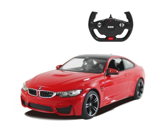 Masina cu telecomanda bmw m4 rosu cu scara 1 la 14 Masina cu telecomanda bmw m4 rosu cu scara 1 la 14