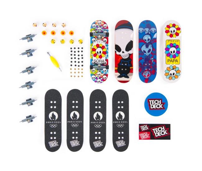 Tech deck pachet 4 piese fingerboard papa 9.6cm Tech deck pachet 4 piese fingerboard papa 9.6cm