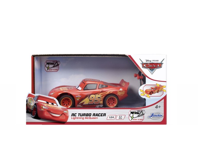 Jada cars turbo racer masina cu telecomanda fulger mcqueen scara 1 la 24