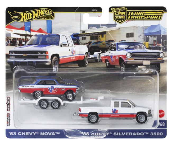 Hot wheels transportator chevy silverado 3500 88 cu masinuta chevy nova 63 scara 1:64 Hot wheels transportator chevy silverado 3500 88 cu masinuta chevy nova 63 scara 1:64