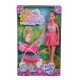 Papusa steffi in rochita roz si cu carucior bebe Papusa steffi in rochita roz si cu carucior bebe
