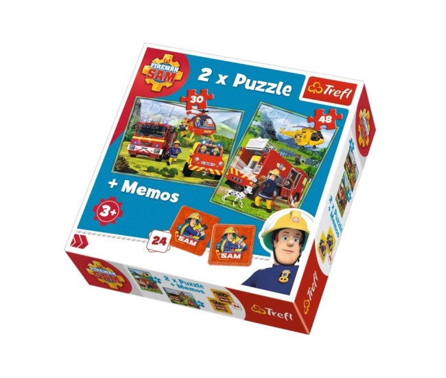 Puzzle trefl 2in1 memo pompierii in actiune Puzzle trefl 2in1 memo pompierii in actiune