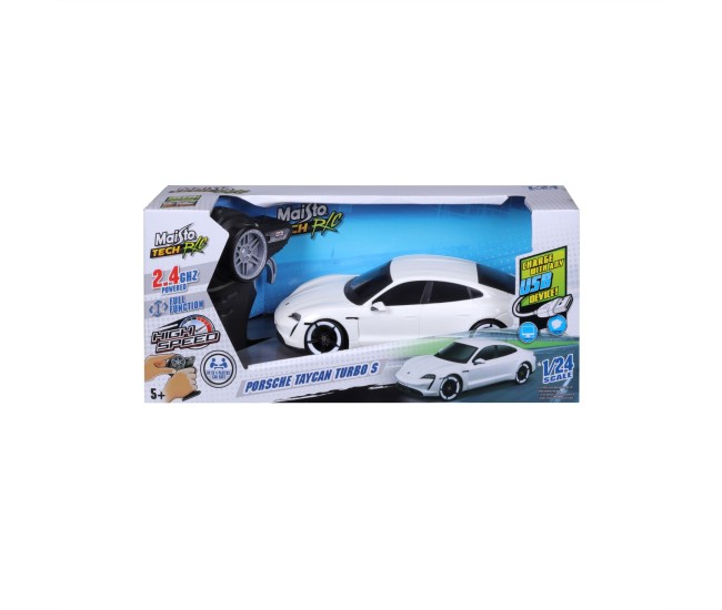 Maisto masinuta premium cu telecomanda 2.4ghz porsche taycan turbo s scara 1 la 24 Maisto masinuta premium cu telecomanda 2.4ghz porsche taycan turbo s scara 1 la 24