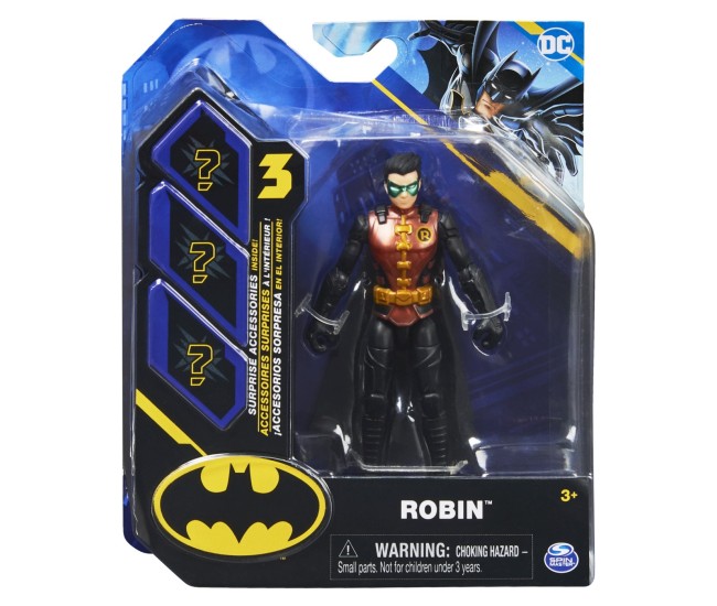 Figurina robin articulata 10cm cu 3 accesorii surpriza Figurina robin articulata 10cm cu 3 accesorii surpriza