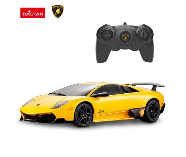 Masina cu telecomanda lamborghini murcielago lp670 galben cu scara 1 la 24 Masina cu telecomanda lamborghini murcielago lp670 galben cu scara 1 la 24