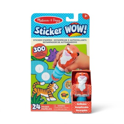 Melissa and doug sticker wow set de joaca autocolante si stampila tigru
