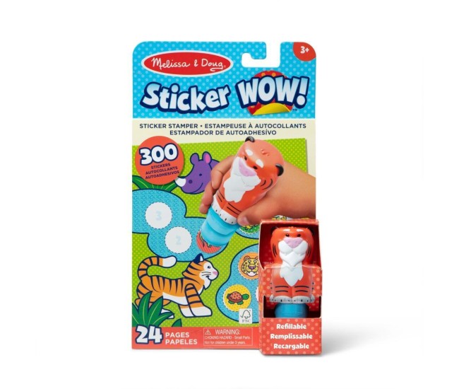 Melissa and doug sticker wow set de joaca autocolante si stampila tigru