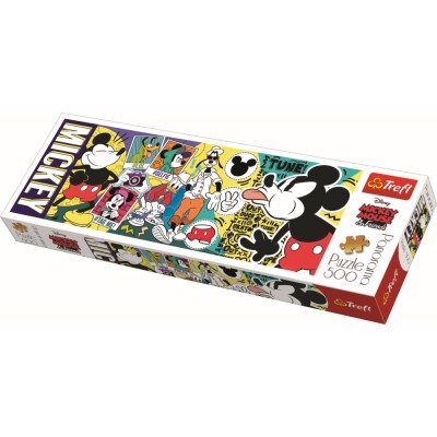 Puzzle trefl panorama 500 legendarul mickey mouse