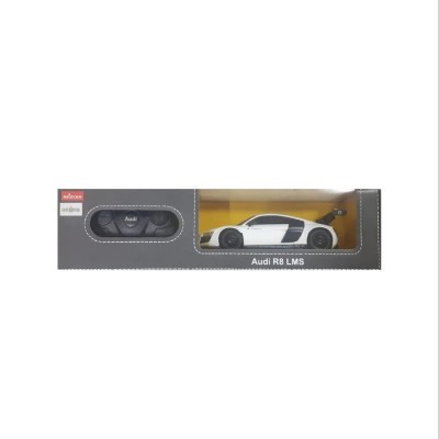 Masina cu telecomanda audi r8 alb cu scara 1 la 24