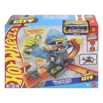 Hot wheels city pista inamicilor atacul gorilei