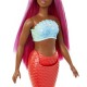 Barbie dreamtropia papusa sirena cu par magenta si coada portocalie Barbie dreamtropia papusa sirena cu par magenta si coada portocalie