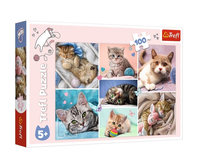 Puzzle trefl 100 in lumea pisicilor Puzzle trefl 100 in lumea pisicilor