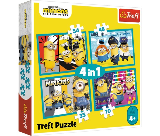 Puzzle trefl minions 4in1 lumea fericita a minionilor Puzzle trefl minions 4in1 lumea fericita a minionilor