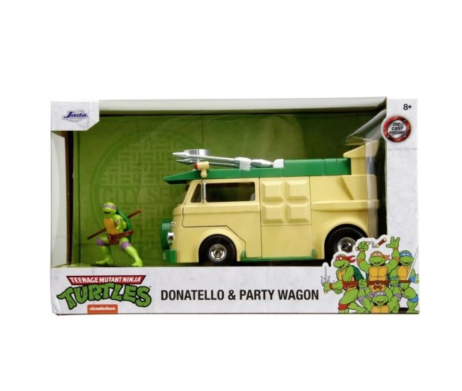 Jada testoasele ninja set metalic figurina donatello si vagonul de petrecere scara 1 la 24 Jada testoasele ninja set metalic figurina donatello si vagonul de petrecere scara 1 la 24