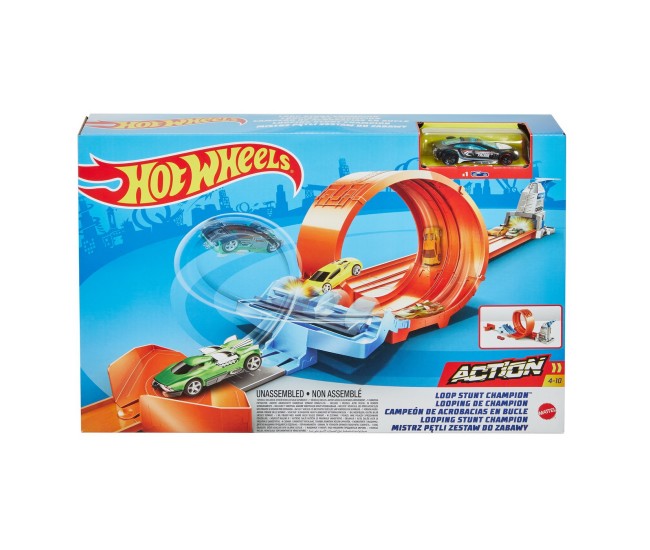 Hot wheels circuit rapid cu lansator pentru cascadorii si masinuta exclusiva Hot wheels circuit rapid cu lansator pentru cascadorii si masinuta exclusiva
