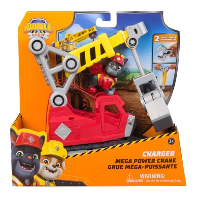 Patrula catelusilor rubble si echipa set vehicul excavator si figurina charger