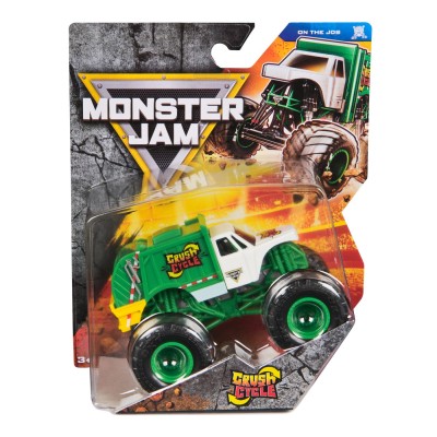 Monster jam on the job masinuta metalica crush cycle scara 1 la 64