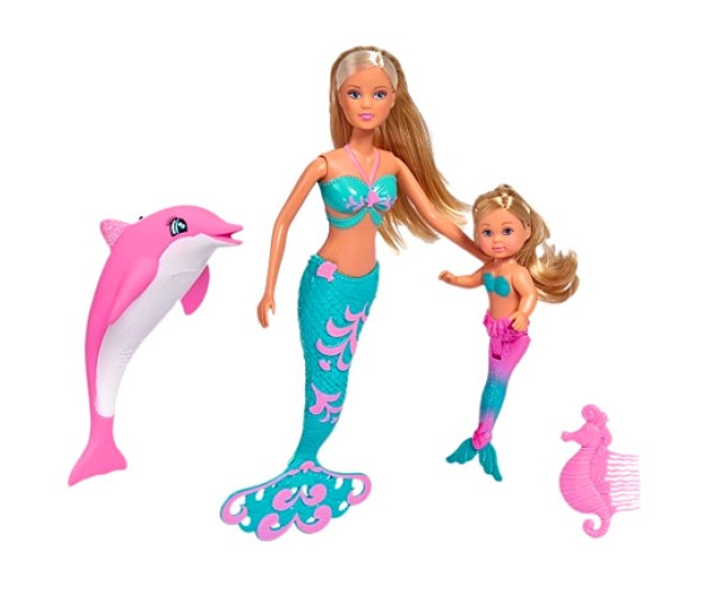 Papusi steffi si evi sirene cu delfin Papusi steffi si evi sirene cu delfin