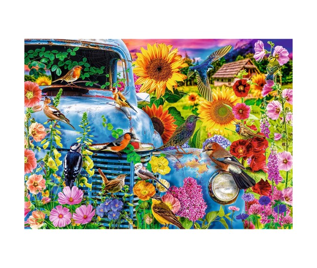 Puzzle trefl 1000 premium plus tea time viata la tara pasari cantatoare Puzzle trefl 1000 premium plus tea time viata la tara pasari cantatoare