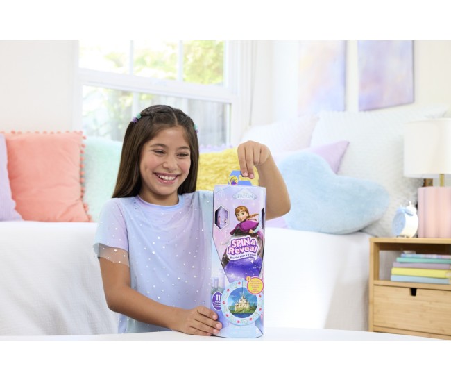 Disney frozen spin and reveal papusa anna cu evantai