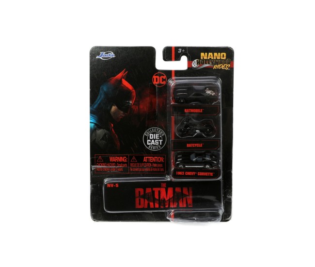 Jada set 3 vehicule nano batman 4cm Jada set 3 vehicule nano batman 4cm