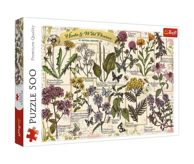 Puzzle trefl 500 plante si flori salbatice Puzzle trefl 500 plante si flori salbatice