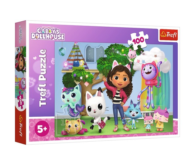 Puzzle trefl 100 gabbys dollhouse prietenii lui gabby Puzzle trefl 100 gabbys dollhouse prietenii lui gabby