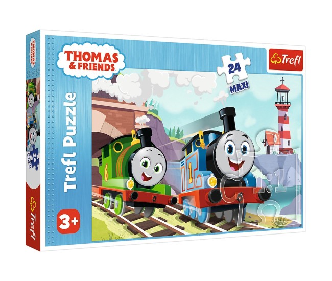 Puzzle trefl 24 maxi thomas tom si percy pe linii Puzzle trefl 24 maxi thomas tom si percy pe linii