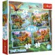 Puzzle trefl 4in1 lumea dinozaurilor Puzzle trefl 4in1 lumea dinozaurilor