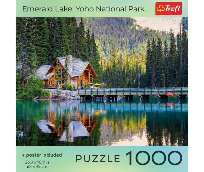 Puzzle trefl 1000 colectia sua lacul emerald parcul national yoho poster inclus Puzzle trefl 1000 colectia sua lacul emerald parcul national yoho poster inclus