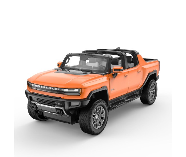 Masina cu telecomanda gmc hummer ev portocaliu scara 1 la 16 Masina cu telecomanda gmc hummer ev portocaliu scara 1 la 16