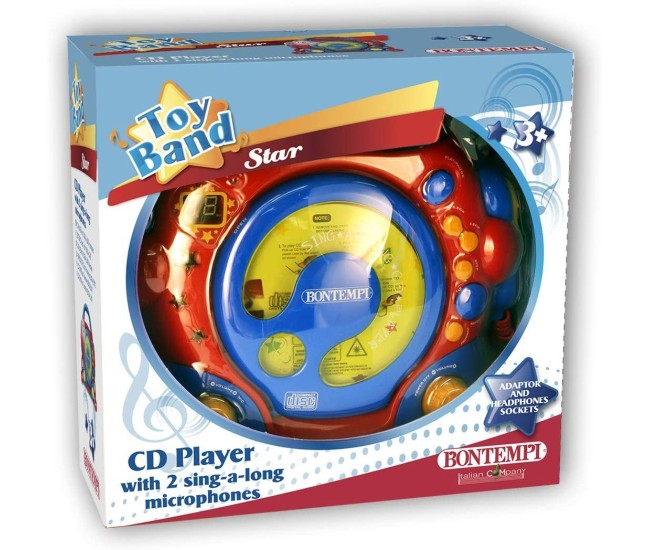 Bontempi cd player portabil cu 2 microfoane si adaptor Bontempi cd player portabil cu 2 microfoane si adaptor
