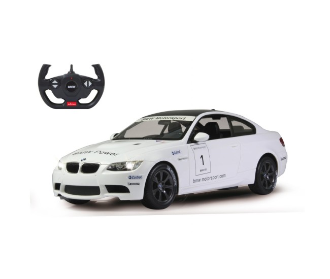 Masina cu telecomanda bmw m3 alb cu scara 1 la 14 Masina cu telecomanda bmw m3 alb cu scara 1 la 14