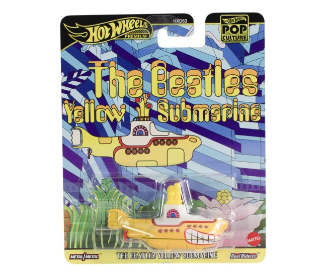 Hot wheels pop culture masinuta metalica the beatles yellow submarine scara 1:64 Hot wheels pop culture masinuta metalica the beatles yellow submarine scara 1:64