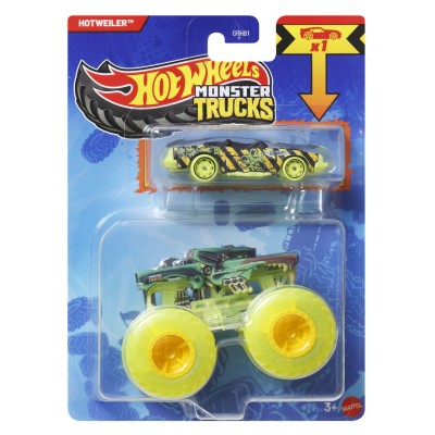 Hot wheels monster truck si masinuta metalica hotweiler