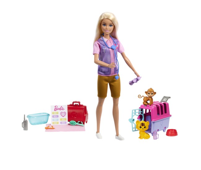 Barbie you can be set papusa cu doua animalute din jungla Barbie you can be set papusa cu doua animalute din jungla