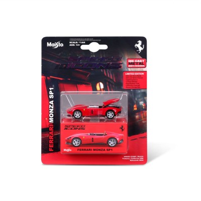 Maisto masinuta metalica speed icons ferrari monza sp1 rosu scara 1 la 64