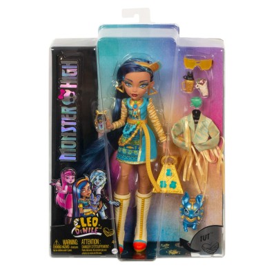 Monster high papusa cleo denile cu animalut si accesorii