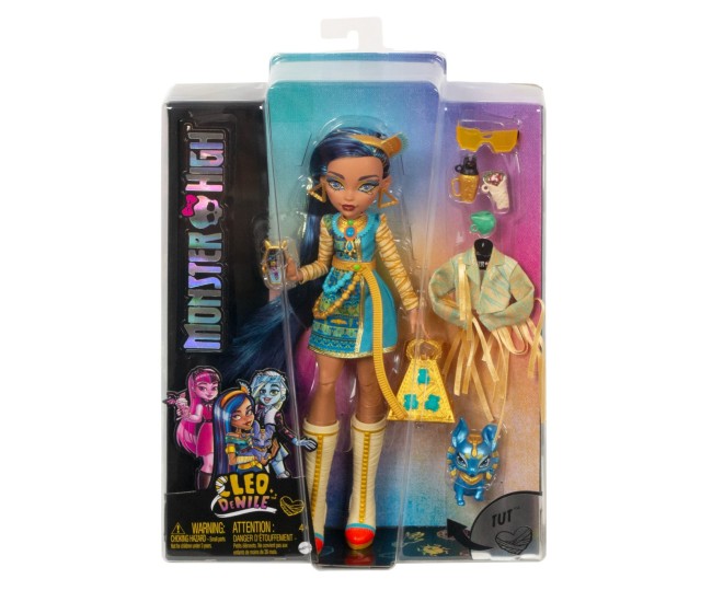 Monster high papusa cleo denile cu animalut si accesorii Monster high papusa cleo denile cu animalut si accesorii