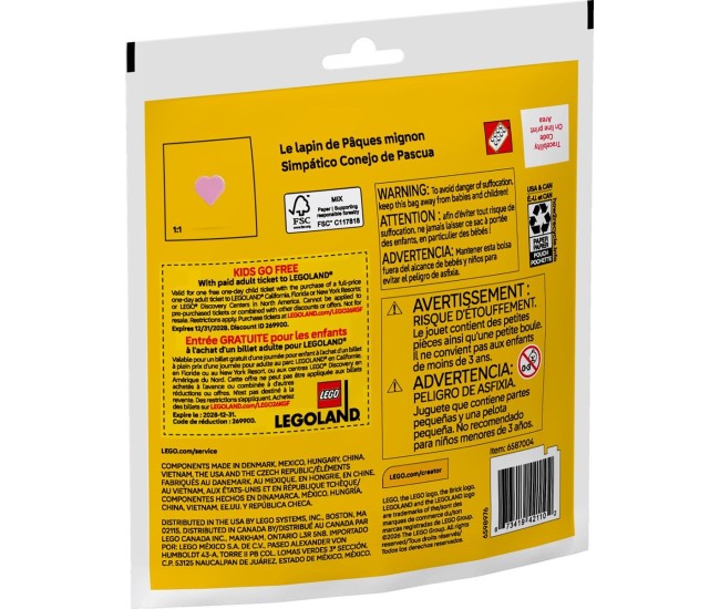 Lego creator iepuras dragalas de paste 30716