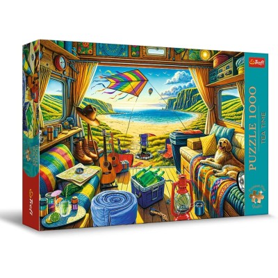 Puzzle trefl 1000 premium plus tea time calatorie cu caravana