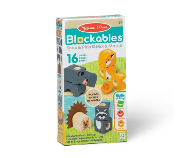 Melissa and doug set de constructie din lemn prietenii padurii Melissa and doug set de constructie din lemn prietenii padurii