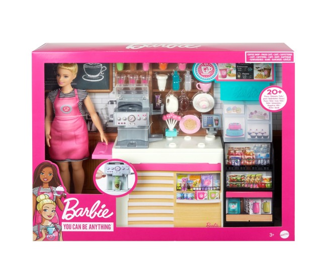 Barbie  set cafenea cu 20 de accesorii Barbie  set cafenea cu 20 de accesorii