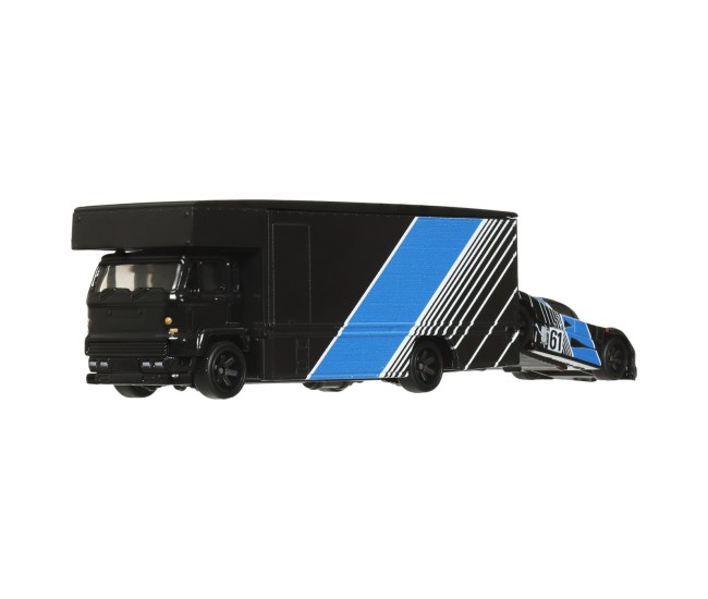 Hot wheels transportator sauber mercedes c9 cu masinuta fleet flyer scara 1:64 Hot wheels transportator sauber mercedes c9 cu masinuta fleet flyer scara 1:64