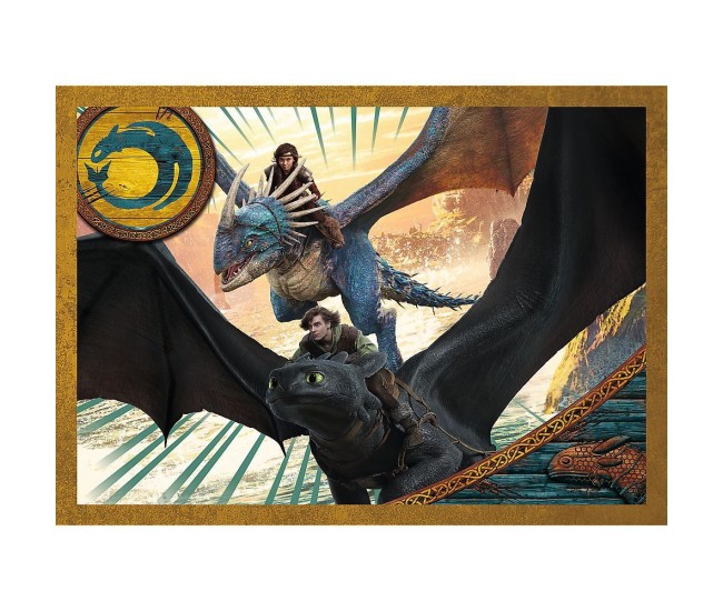 Puzzle trefl 4in1 cum sa iti dresezi dragonul zilele dragonului