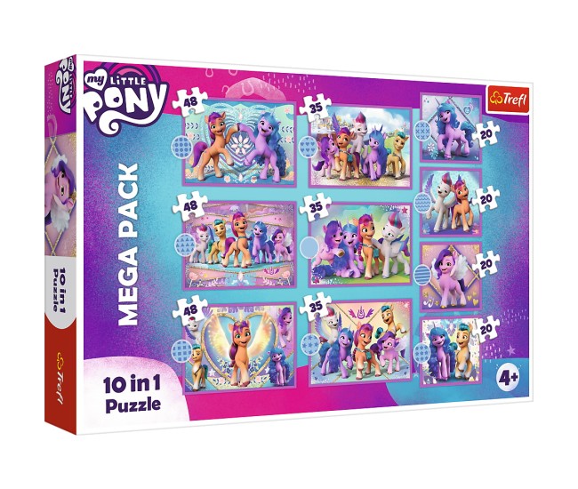 Puzzle trefl 10in1 my little pony - poneii stralucitori Puzzle trefl 10in1 my little pony - poneii stralucitori