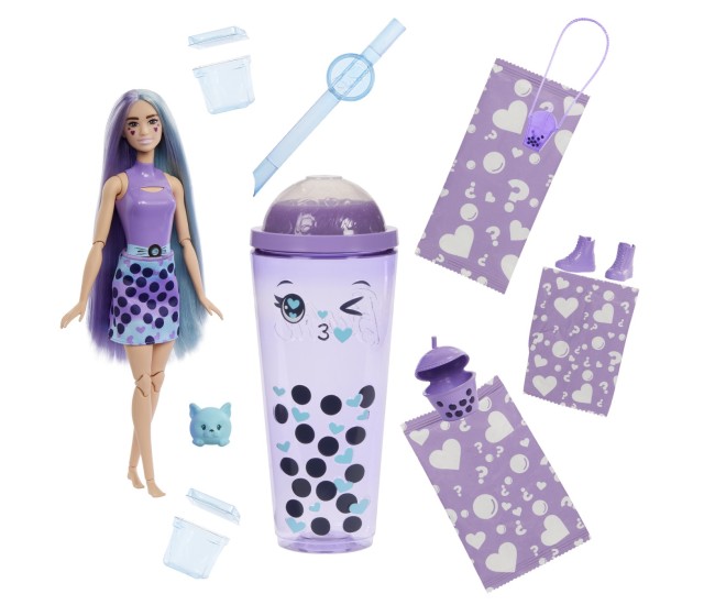 Barbie pop reveal bubble tea papusa barbie taro milk Barbie pop reveal bubble tea papusa barbie taro milk