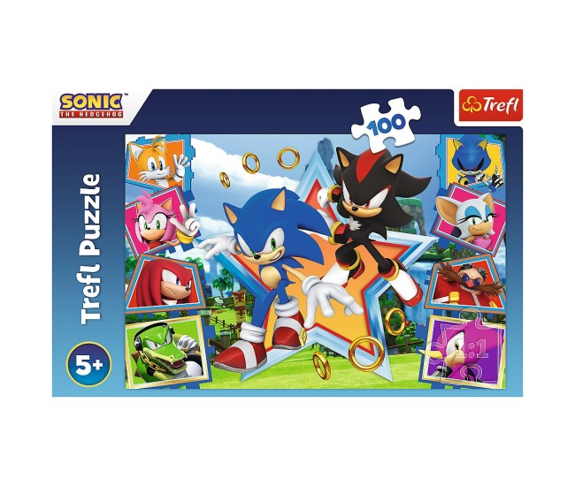 Puzzle trefl 100 sonic minunata lume a lui sonic Puzzle trefl 100 sonic minunata lume a lui sonic