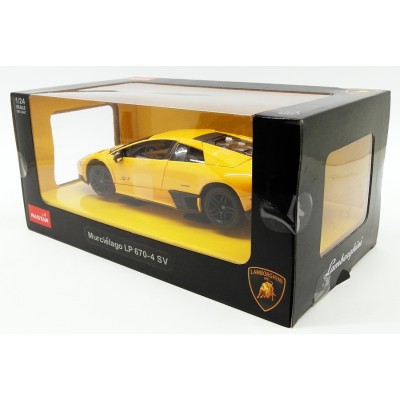 Masinuta metalica  lamborghini murcielago lp670-4 galben scara 1 la 24