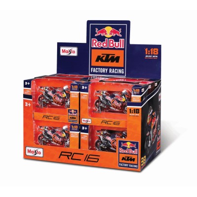 Maisto motocicleta metalica red bull ktm scara 1 la 18